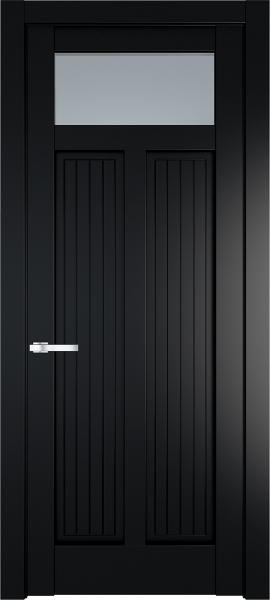 Остекленная дверь Профиль дорс 3.4.2PM Блэк в эмалевом покрытии