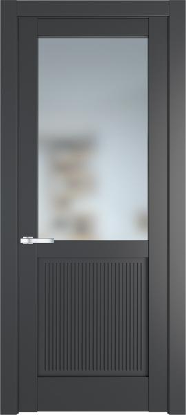 Дверь со стеклом 2.2.2PM Графит в эмалевом покрытии
