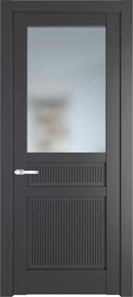Дверь со стеклом 2.3.2PM Графит в эмалевом покрытии