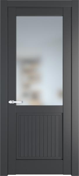 Дверь со стеклом 3.2.2PM Графит в эмалевом покрытии