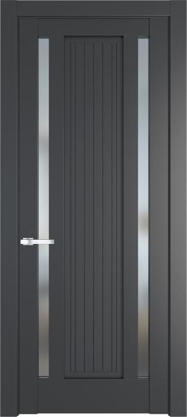 Дверь со стеклом 3.5.1PM Графит в эмалевом покрытии