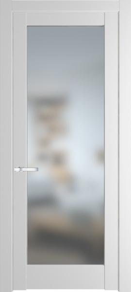 Дверь со стеклом 1.1.2PM Крем вайт в эмалевом покрытии