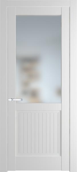 Дверь со стеклом 3.2.2PM Крем вайт в эмалевом покрытии