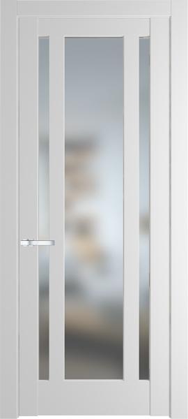 Дверь со стеклом 3.5.2PM Крем вайт в эмалевом покрытии
