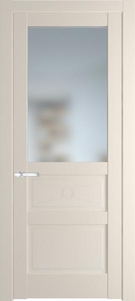 Дверь со стеклом 1.5.2PM Кремовая магнолия в эмалевом покрытии