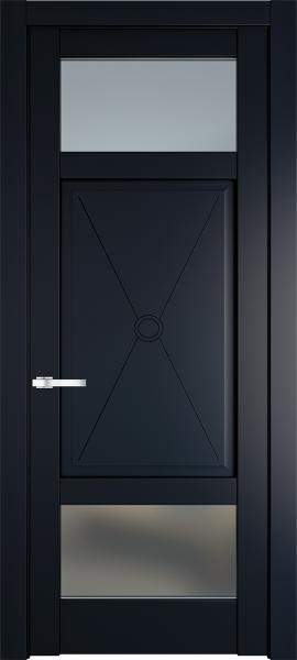 Дверь Профиль дорс 1.3.2PM Нэви блу - со стеклом