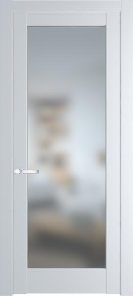 Остекленная дверь Профиль дорс 1.1.2PM Вайт в эмалевом покрытии