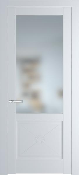 Остекленная дверь Профиль дорс 1.2.2PM Вайт в эмалевом покрытии