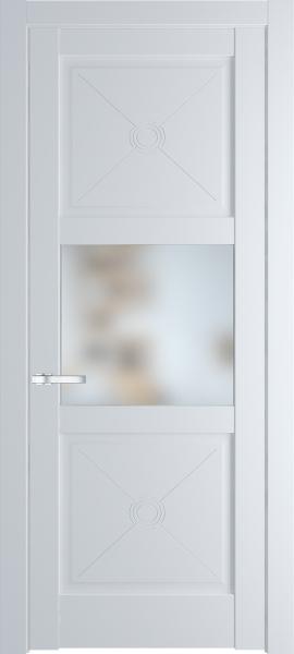 Остекленная дверь Профиль дорс 1.4.2PM Вайт в эмалевом покрытии