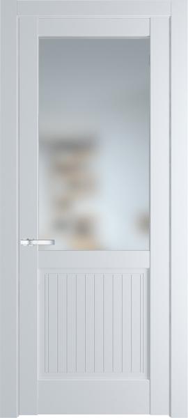 Остекленная дверь Профиль дорс 3.2.2PM Вайт в эмалевом покрытии
