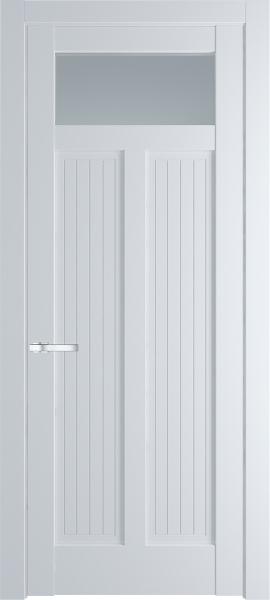 Остекленная дверь Профиль дорс 3.4.2PM Вайт в эмалевом покрытии