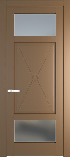 Дверь Профиль дорс 1.3.2PM Перламутр золото - со стеклом