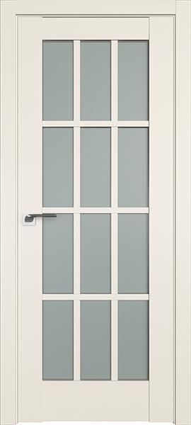 Дверь Профиль дорс 102U Магнолия сатинат - со стеклом
