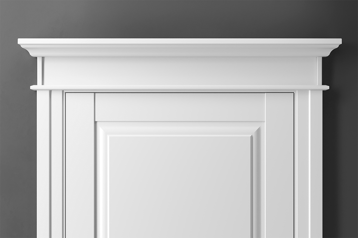 капитель profil doors серии pm с фигурным наличником без поперечной части