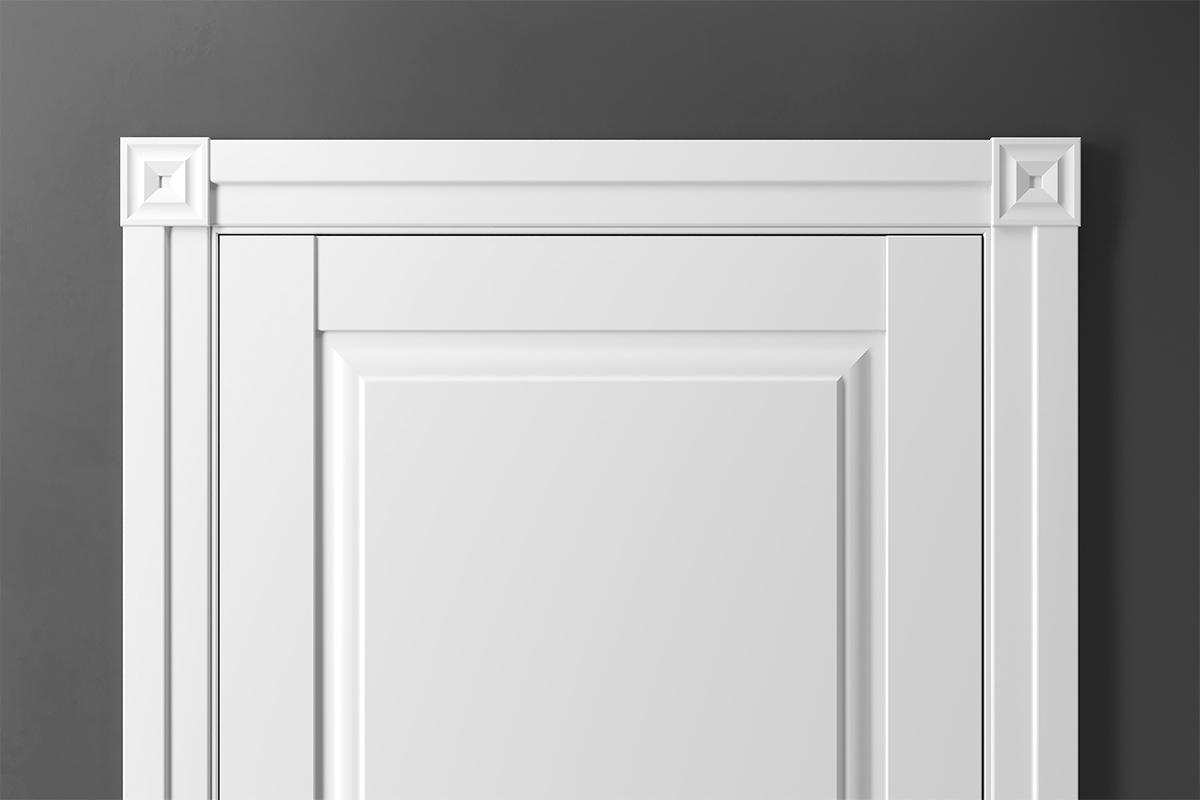 Фигурный наличник profil doors серии pm с розеткой 93 × 93