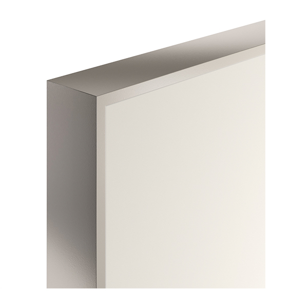 дверь цвета перламутр белый с алюминиевой кромкой никель матовый