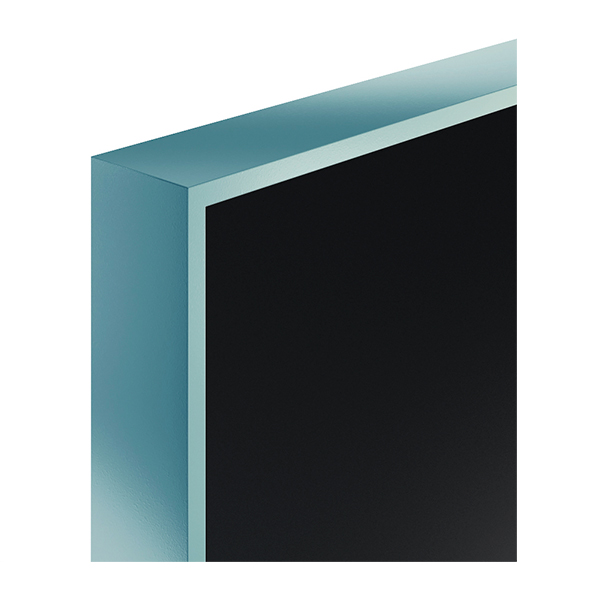 черная дверь с алюминиевой кромкой цвета мята