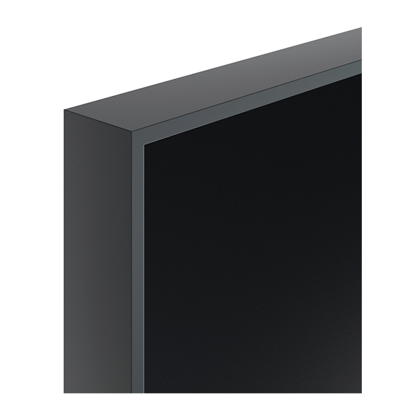 черная дверь с алюминиевой кромкой цвета серая ночь