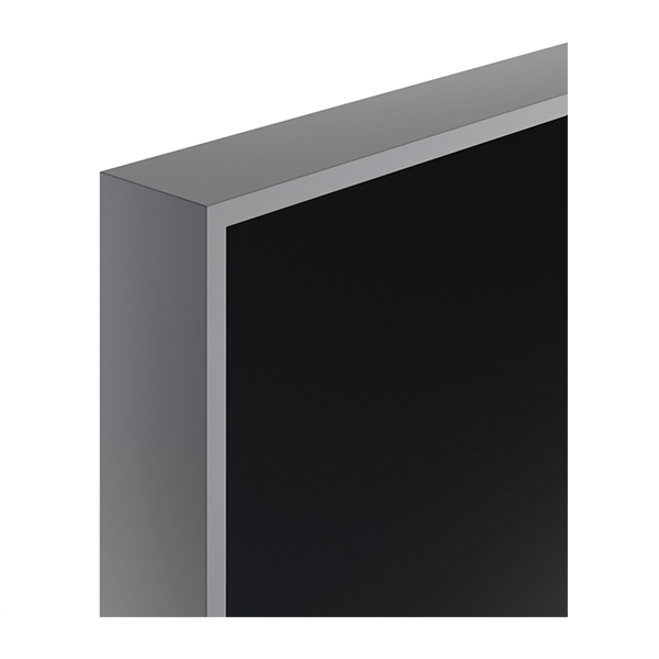 черная дверь с алюминиевой кромкой цвета смоки