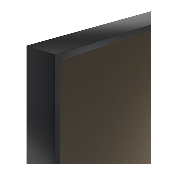 дверь цвета перламутр бронза с алюминиевой кромкой черного цвета