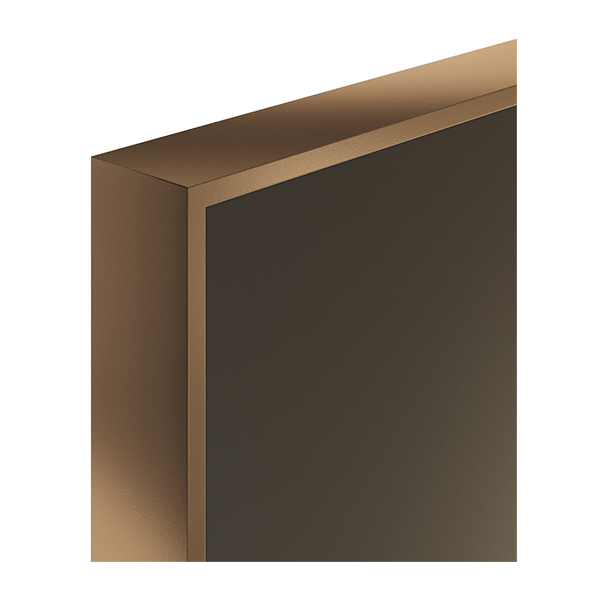 дверь цвета перламутр бронза с алюминиевой кромкой деорэ