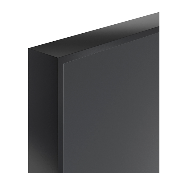 дверь цвета графит с алюминиевой кромкой черного цвета