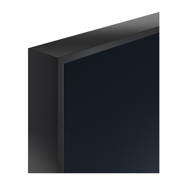 дверь цвета нэви блу с алюминиевой кромкой черного цвета