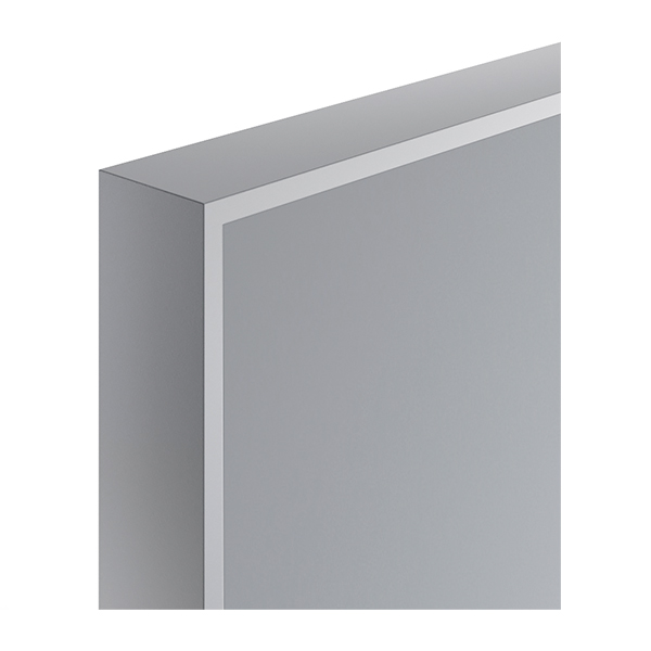 дверь цвета смоки с алюминиевой кромкой серебро