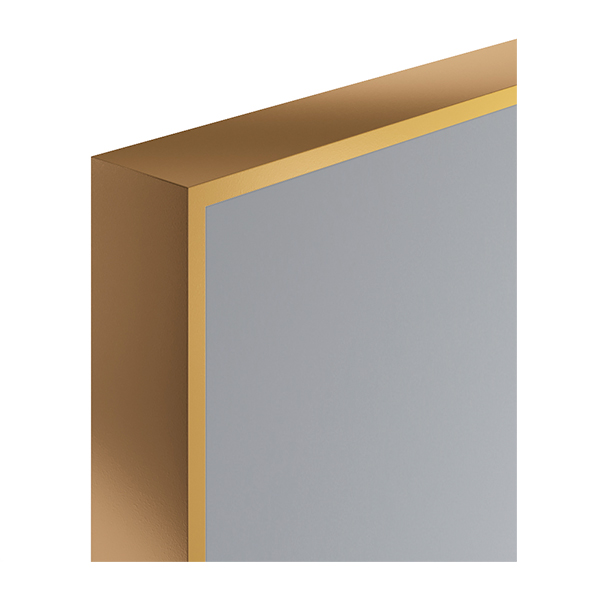 дверь цвета смоки с алюминиевой кромкой золото